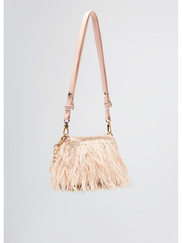 Borse a tracolla Donna Liu Jo - Borsa piccola LaPuffy con piume - Cipria