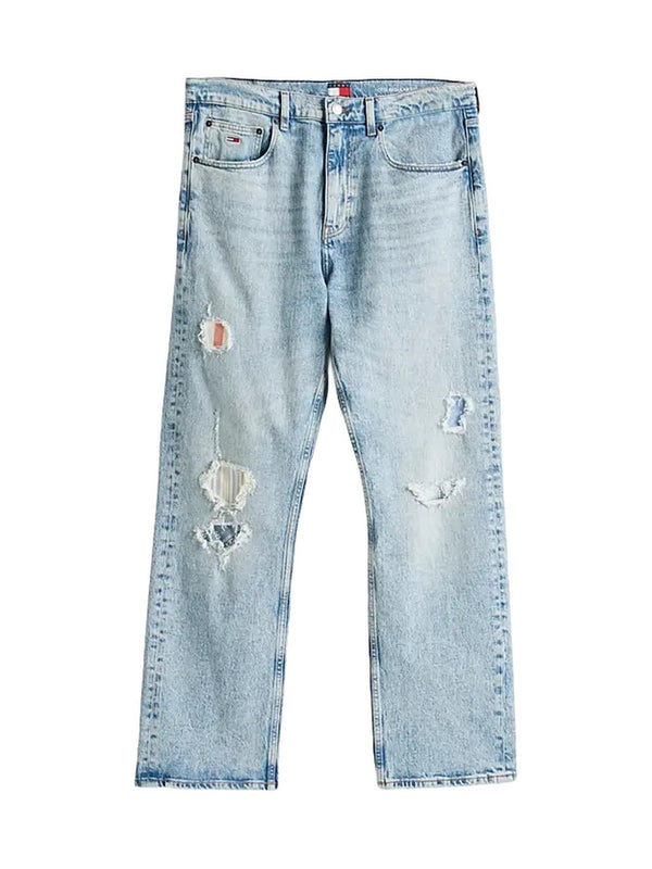 Jeans Uomo Tommy Hilfiger - Jeans Otis distressed regular fit dritti - Denim