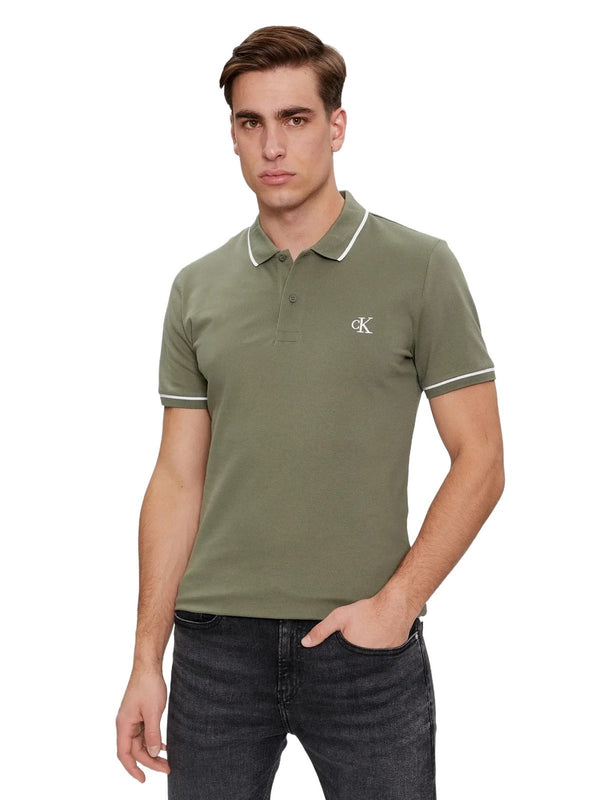 Polo Uomo Calvin Klein - Polo slim - Verde