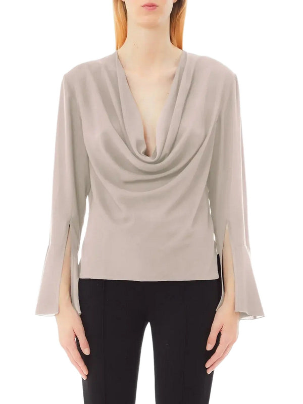 Bluse Donna Liu Jo - Blusa in georgette - Grigio