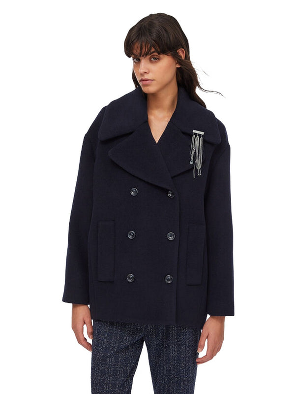 Cappotti Donna Liu Jo - Peacoat Liu Jo Better in lana - Blu