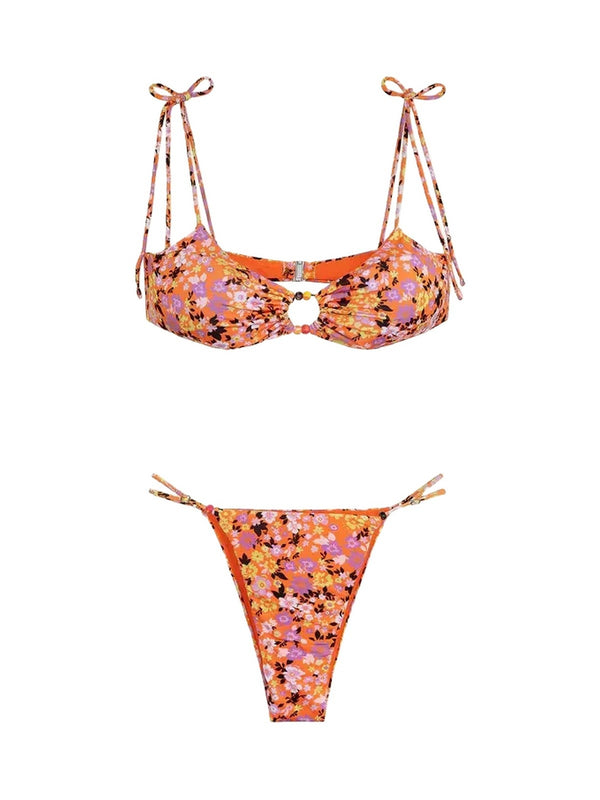 Coordinati Donna Me Fui - Bikini Donna Me fui Top con Slip Regolabile - Arancione