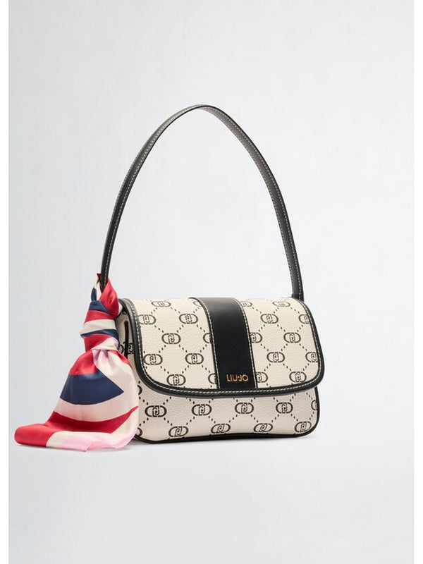 Borse a spalla Donna Liu Jo - Borsa con foulard - Panna