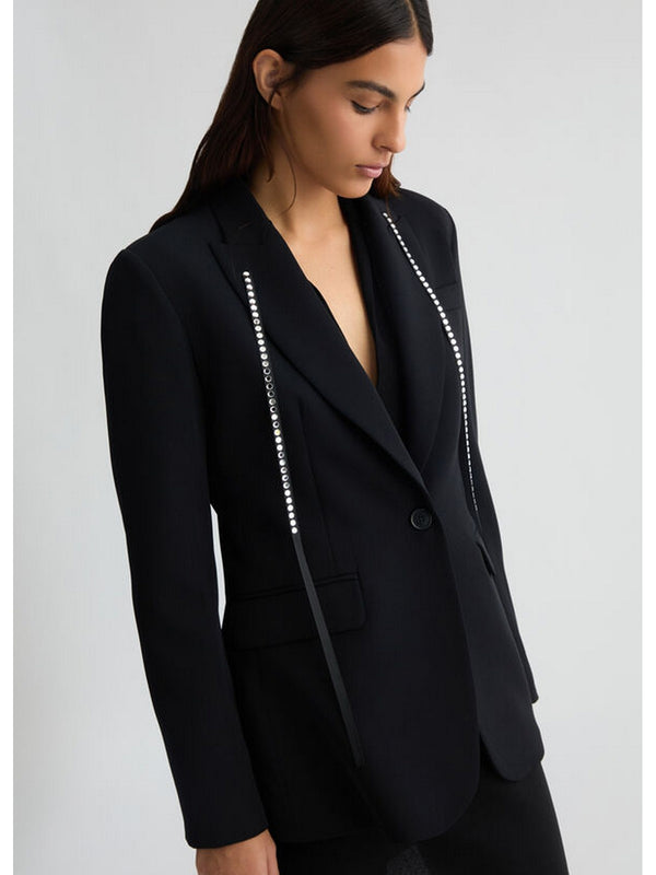 Giacche da abito e blazer Donna Liu Jo - Blazer con strass - Nero