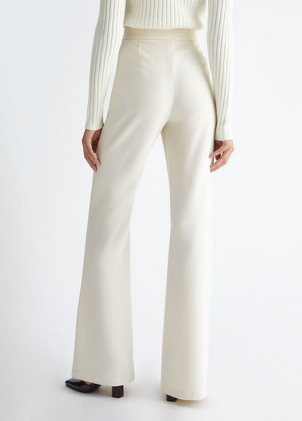 Pantaloni Donna Liu Jo - Pantaloni flare in twill - Bianco