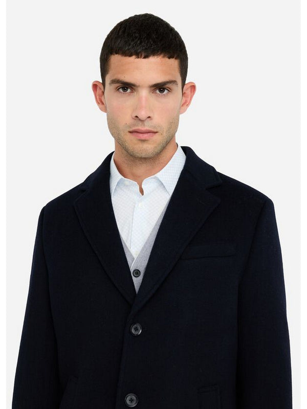 Cappotti Uomo Liu Jo - Cappotto in lana e cashmere - Blu