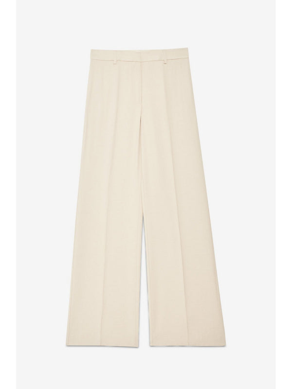 Pantaloni Donna ottod'Ame - Pantalone palazzo in piega - Beige