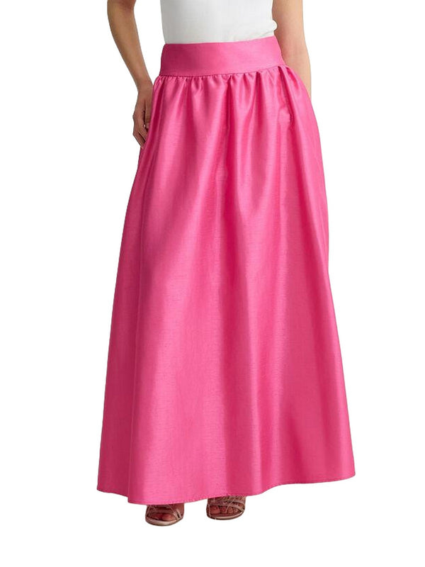 Gonne casual Donna Liu Jo - Gonna lunga in shantung - Fucsia