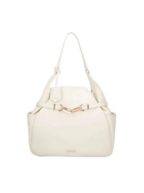 Borse Tote Donna Liu Jo - Borsa a spalla con logo - Panna