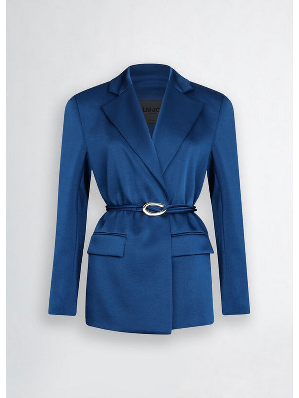 Giacche Donna Liu Jo - Blazer blu con cintura - Blu