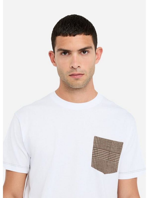 T-shirt Uomo LIU JO UOMO - T-shirt in cotone con taschino - Bianco