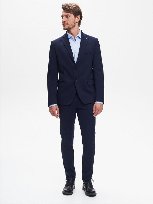 Giacche Uomo QB24 - Giacca due bottoni in tessuto milano - Blu