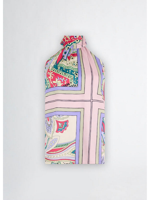 Canotte e top Donna Liu Jo - Top in raso stampato - Multicolore