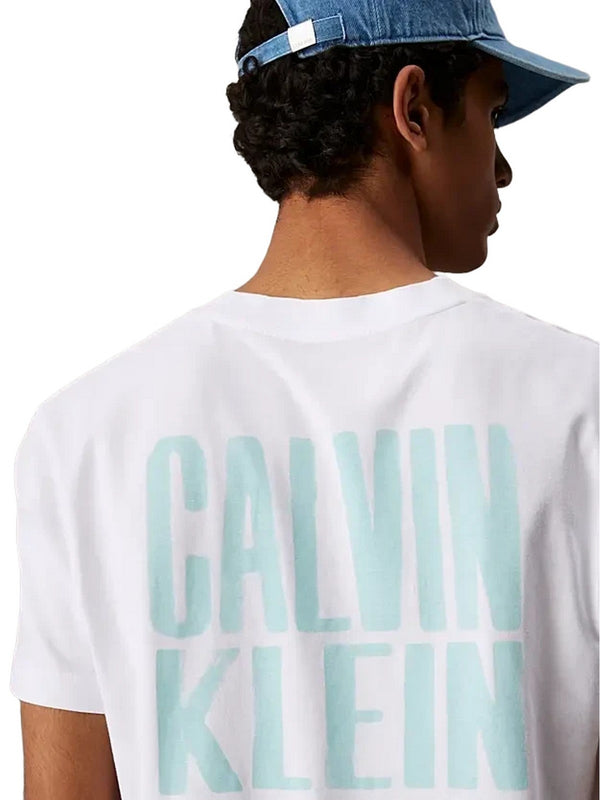 T-shirt Uomo Calvin Klein - T-shirt con logo sul retro - Bianco