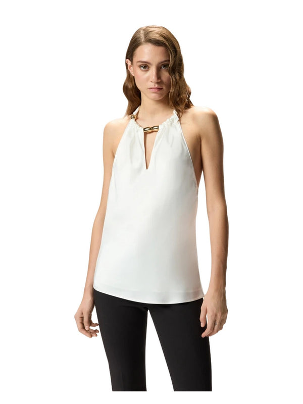 Canotte e top Donna Pinko - Briscola Top - Bianco