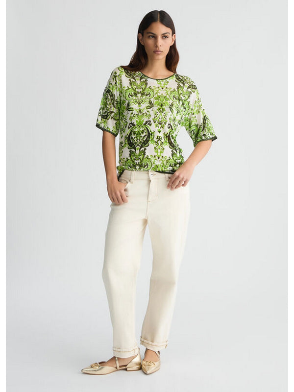 T-shirt Donna Liu Jo - T-shirt in maglia stampata - Verde