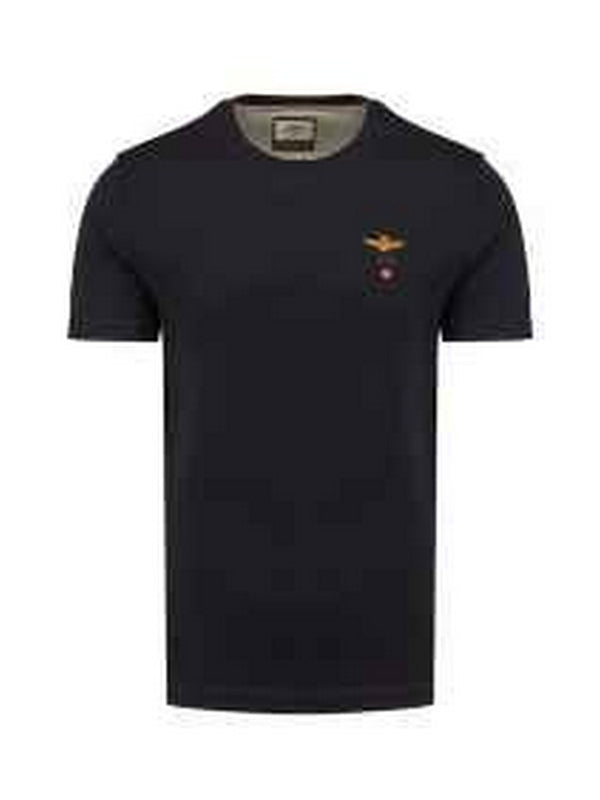T-shirt Uomo Aeronautica Militare - T-shirt girocollo basica in cotone - Blu
