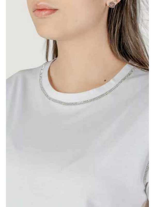 T-shirt Donna Liu Jo - T-Shirt Con Strass - Bianco