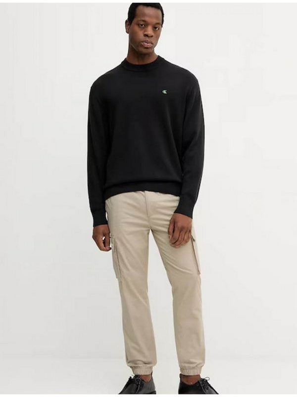 Maglie Uomo Calvin Klein - Maglione Con Monogramma - Nero