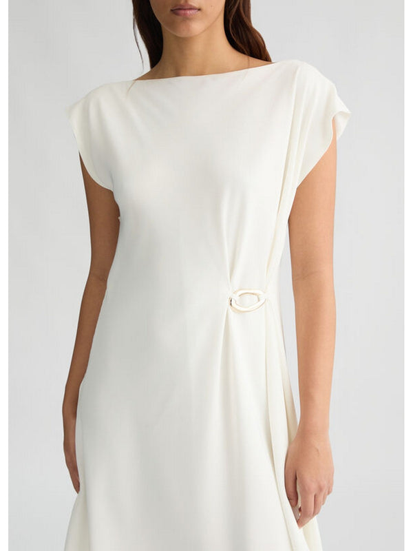 Vestiti casual Donna Liu Jo - Abito corto con drappeggio - Bianco