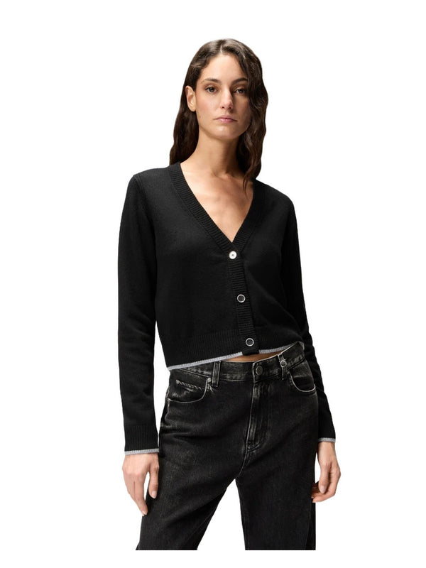 Cardigan Donna Pinko - Cardigan con scollo a V - Nero