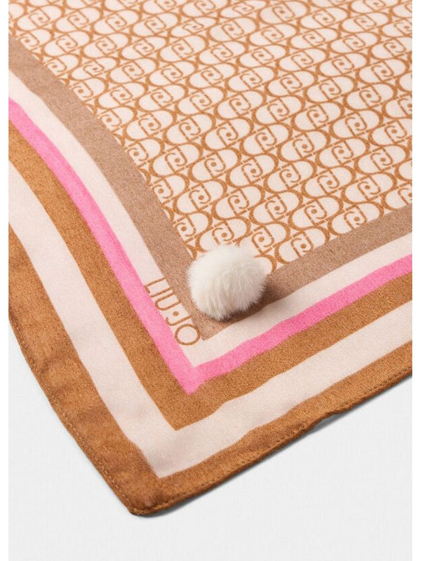 Foulard Donna Liu Jo - Foulard Logosqua - Beige