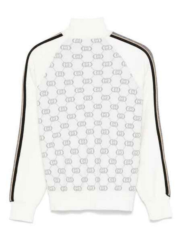 Felpe senza cappuccio Donna Liu Jo - Cardigan con logo monogram - Bianco