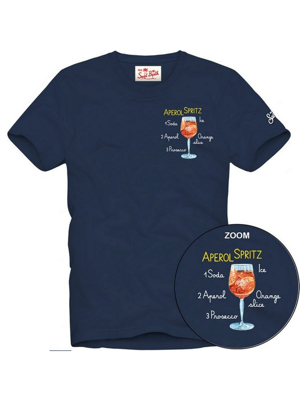 T-shirt Uomo Mc2 Saint Barth - T-Shirt Spritz 61 Emb - Blu