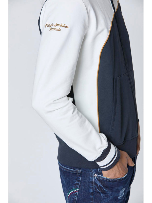 Felpe con cappuccio Uomo Aeronautica Militare - Felpa color-block cappuccio removibile - Blu
