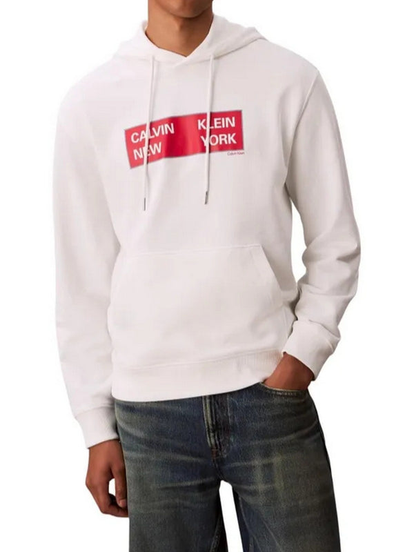 Felpe con cappuccio Uomo Calvin Klein - Felpa Con Cappuccio - Bianco