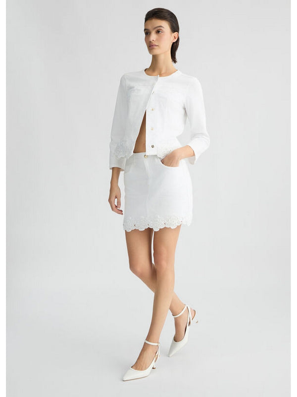 Giubbini Donna Liu Jo - Giacca bianca con ricami - Bianco