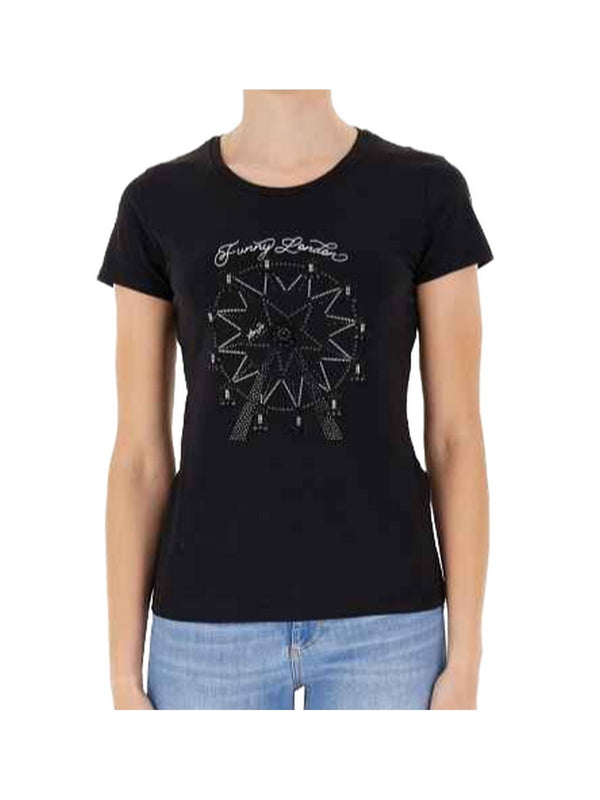 T-shirt Donna Liu Jo - T-Shirt M/C Shiny Cities - Nero