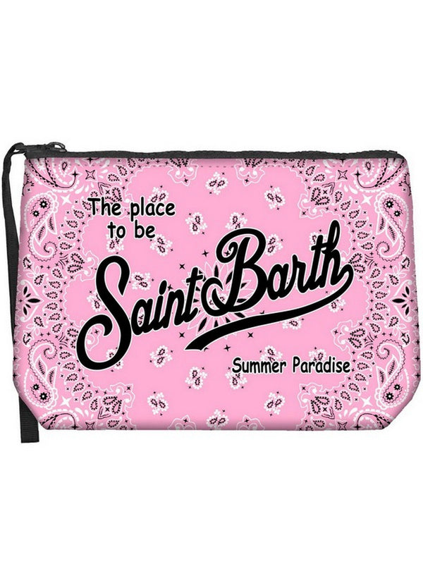 Pochette e Clutch Donna Mc2 Saint Barth - Pochette Aline in scuba con stampa bandana - Rosa