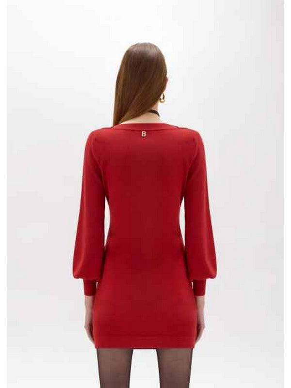 Vestiti casual Donna Blugirl - Abito Corto In Maglia Con Bottoni - Rosso