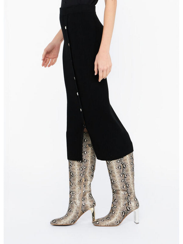 Gonne casual Donna Liu Jo - Gonna lunga in maglia - Nero