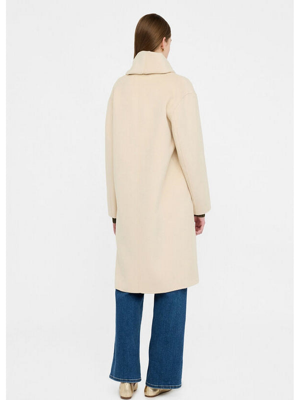 Cappotti Donna Liu Jo - Cappotto in lana con sciarpa - Panna