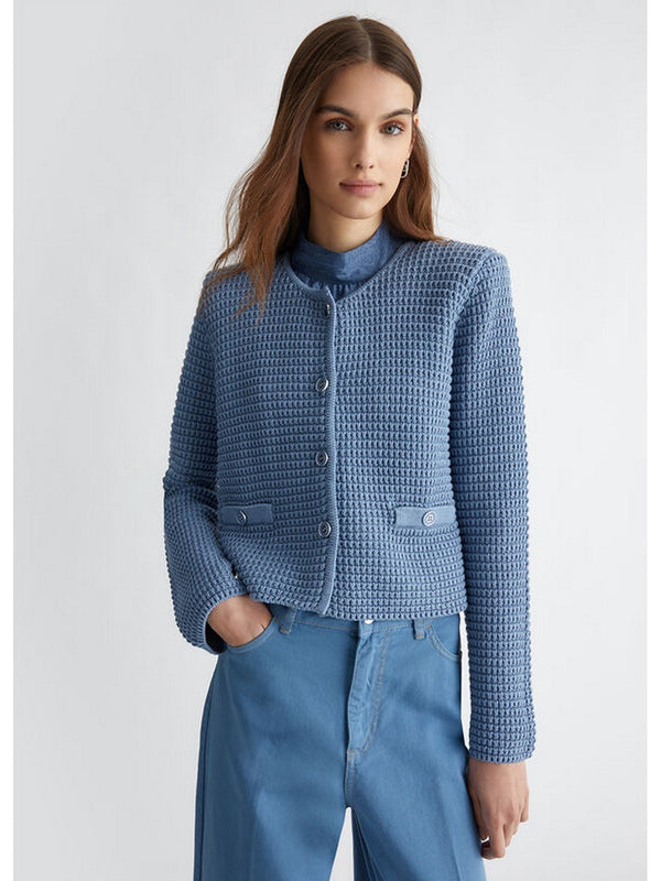 Cardigan Donna Liu Jo - Cardigan in maglia - Azzurro