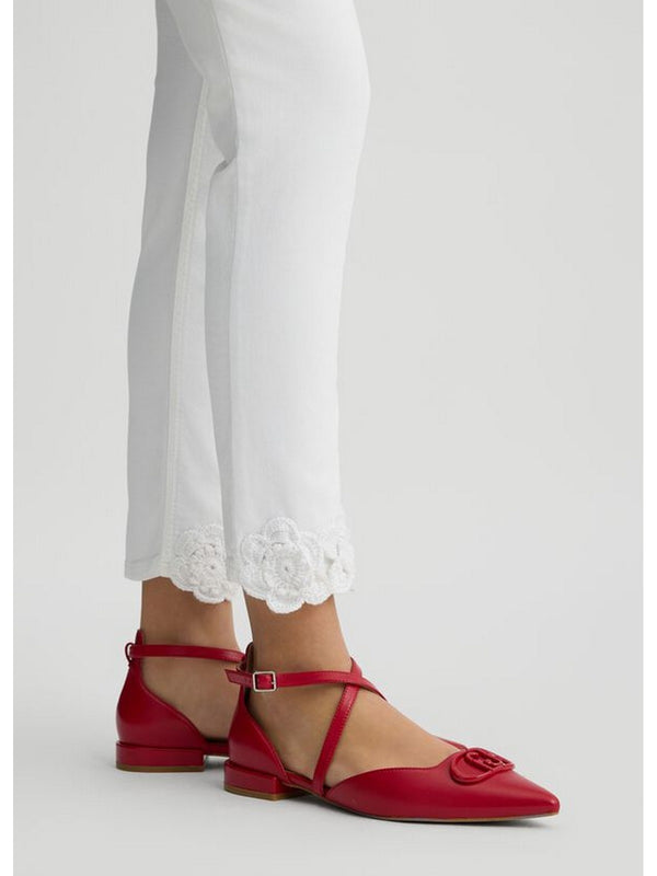 Pantaloni Donna Liu Jo - Pantaloni skinny con ricami - Bianco