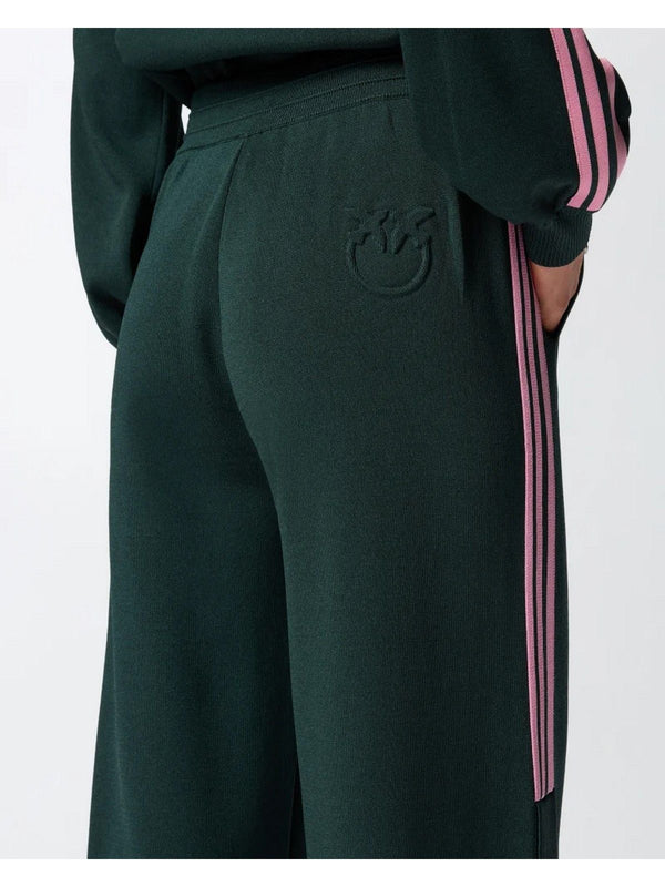 Pantaloni Donna Pinko - Pantaloni sportivi con logo Love Birds - Verde