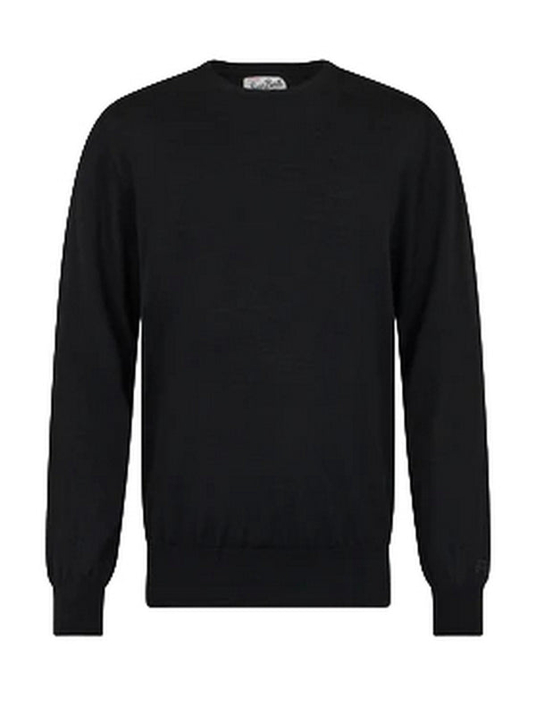 Maglie Uomo Mc2 Saint Barth - Maglione Regent in lana merino e cashmere - Nero