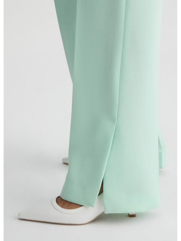 Pantaloni Donna Liu Jo - Pantaloni con spacco verde menta - Verde