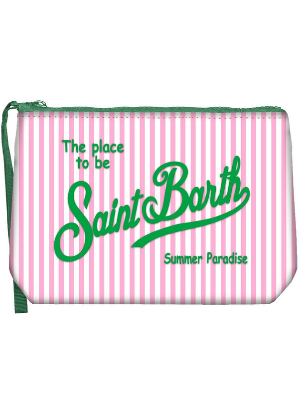 Pochette e Clutch Donna Mc2 Saint Barth - Pochette Aline in scuba con stampa a righe - Rosa