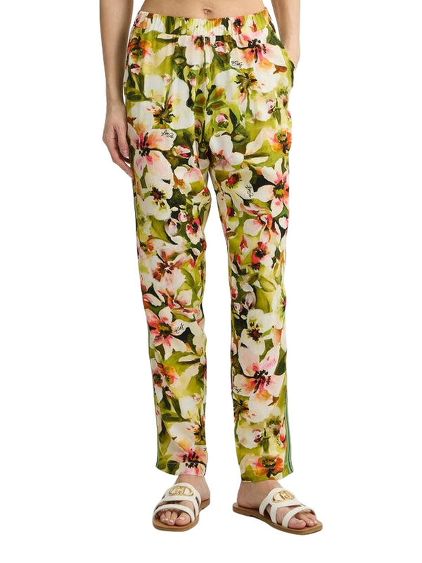 Pantaloni Donna Liu Jo - Pantaloni con stampa floreale - Multicolore