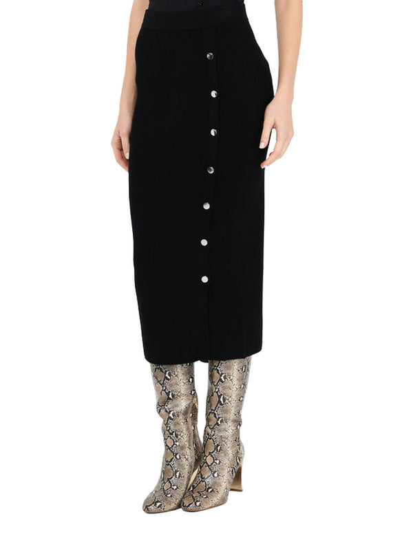 Gonne casual Donna Liu Jo - Gonna lunga in maglia - Nero