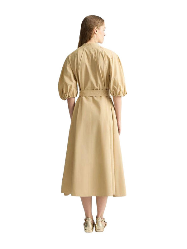 Vestiti casual Donna Liu Jo - Abito in cotone con cintura - Cammello