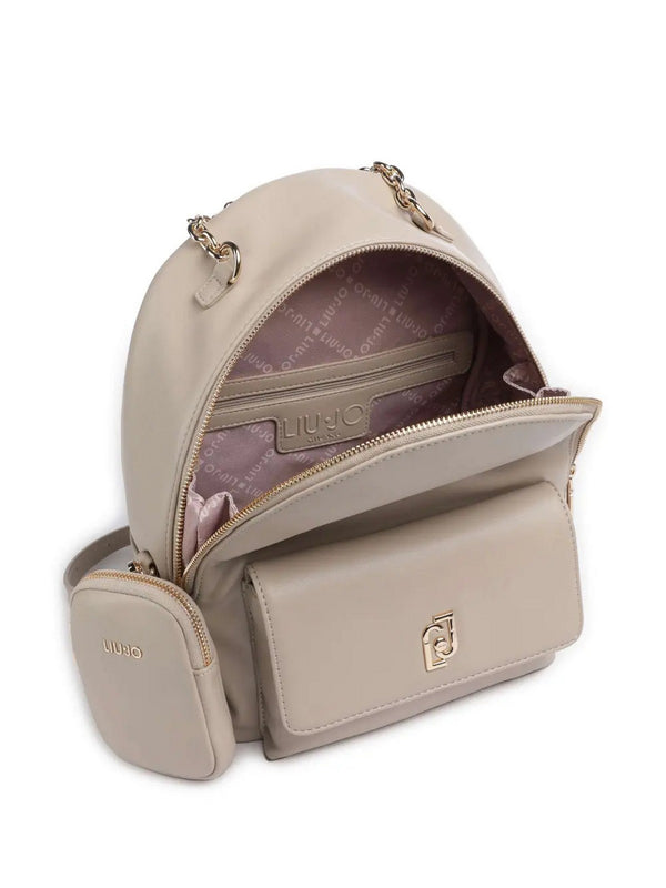 Borse a zainetto Donna Liu Jo - Zaino medio con pochette - Beige