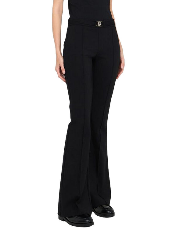 Pantaloni Donna Liu Jo - Pantaloni flare con cintura - Nero