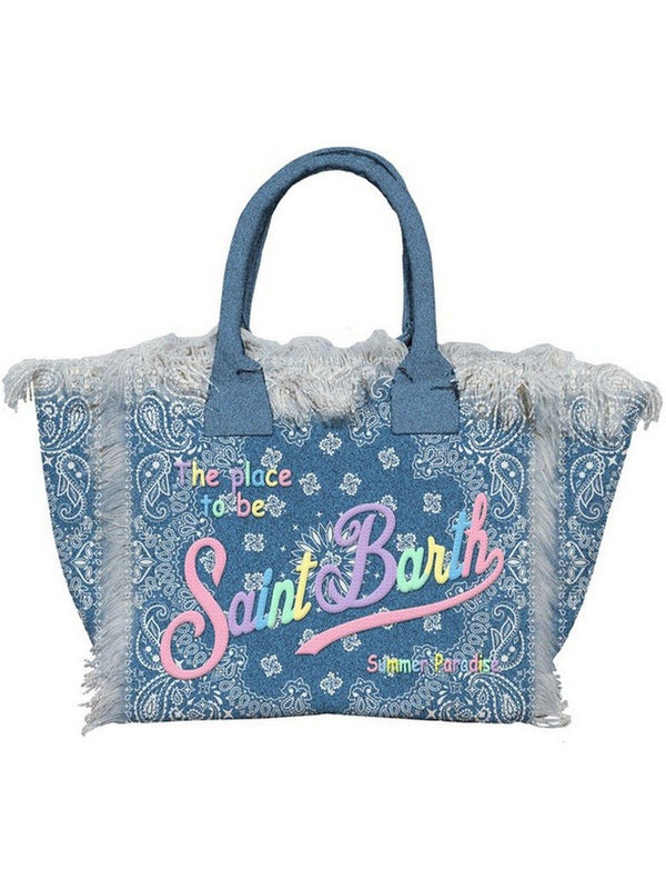 Borse a mano Donna Mc2 Saint Barth - Borsa Colette In Stampa Bandana Round Pastel Den - Blu