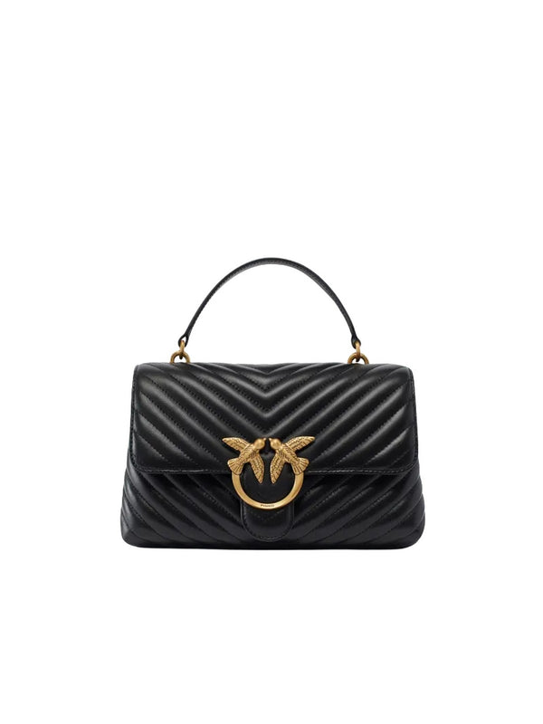 Borse a tracolla Donna Pinko - Classic Lady Love Bag Puff Chevron - Nero