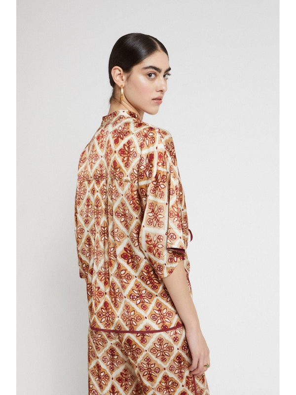 Camicie Donna ottod'Ame - Camicia in viscosa stampata - Sabbia